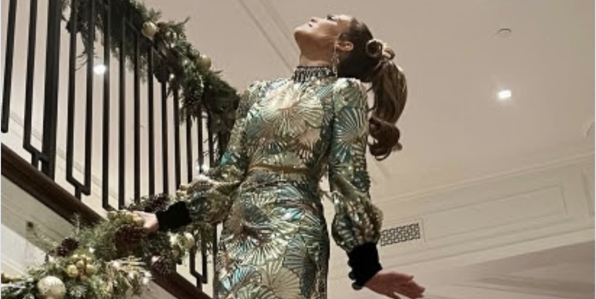 Jennifer Lopez shares the details of her hummingbird-themed Christmas party.