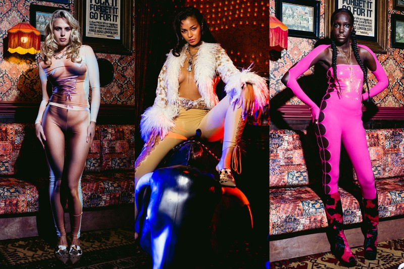 See Sinead Gorey in the living room of the Strip Club during London Fashion Week