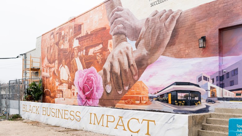 The new East Side Fort Worth mural shows the legacy of black business on the city