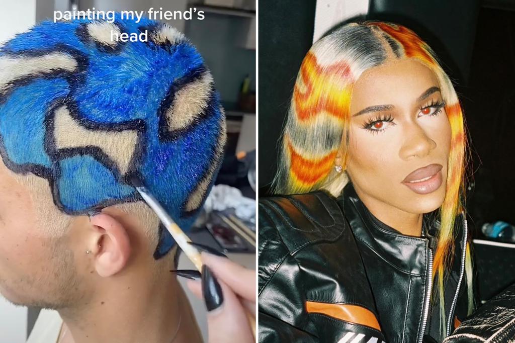 ‘Hair painting’ is fashion’s latest wild, Y2K-inspired trend.