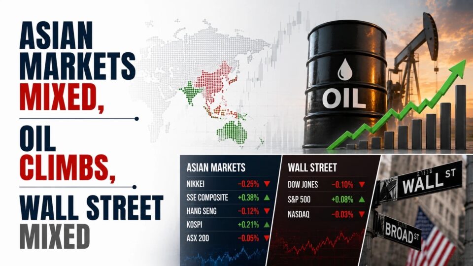 Wall Street Slides as Treasury Yields and Oil Climb, Dragging Asian Markets Lower